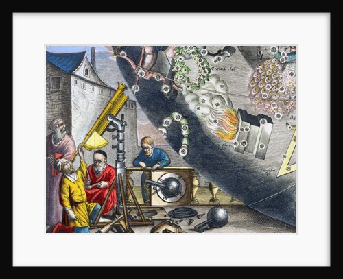 Astonomers looking through a telescope by Andreas Cellarius