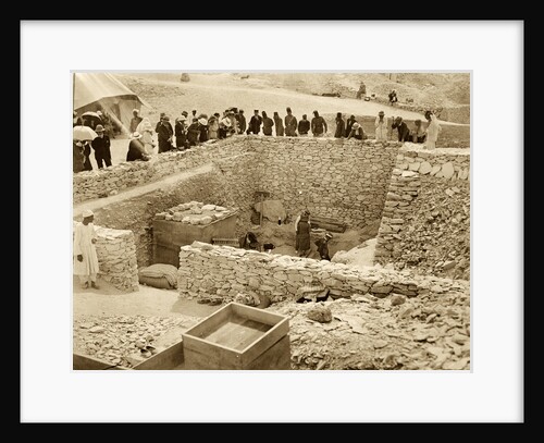 Outside the tomb of Tutankhamun by Harry Burton