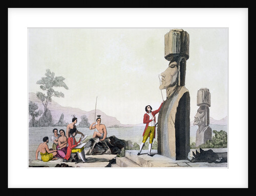 Statues on Easter Island by C Bottigella