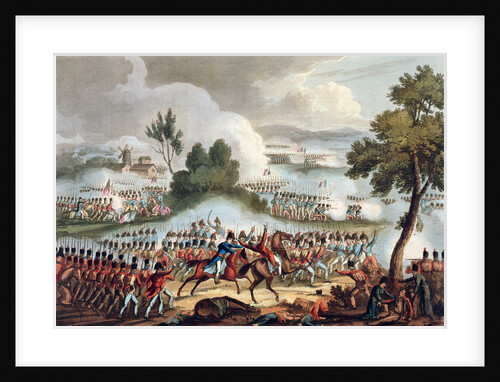 The Left Wing of the British army in Action at the Battle of Waterloo by Thomas Sutherland