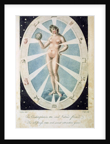 The female form with astrological symbols by Anonymous