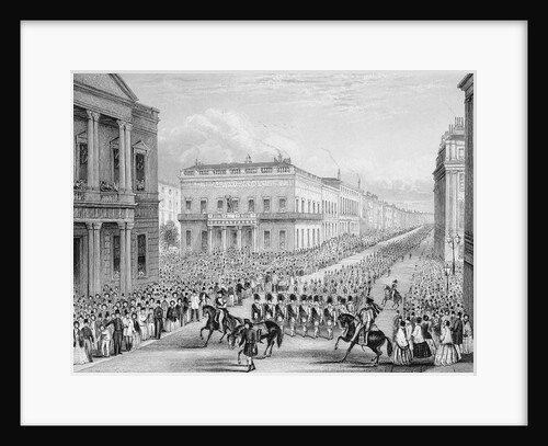 Wellington's funeral procession passing the Senior United Service Club by Thomas Hosmer Shepherd