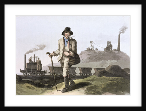Blenkinsop steam locomotive at Middleton colliery near Leeds by Robert Havell