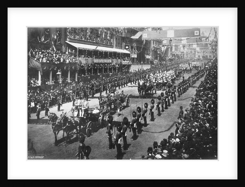Queen Victoria being driven through central London during her Golden Jubilee celebrations by Anonymous