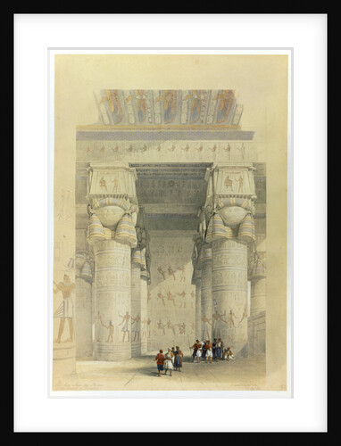 View from under the portico of the Temple at Denderah by David Roberts