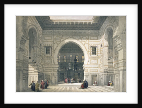 Interior of the Mosque of Sultan Hassan by David Roberts