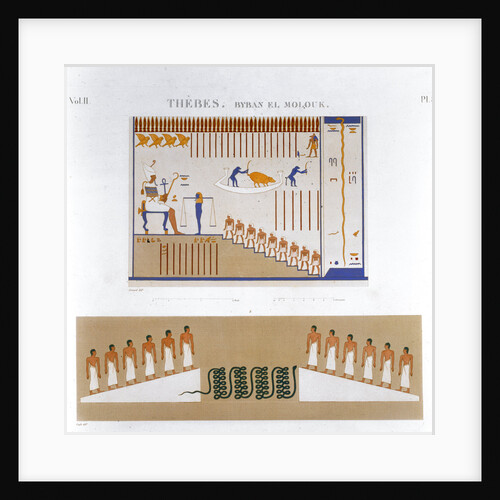 Illustrations of frescoes from Byban el Molouk by Jomard