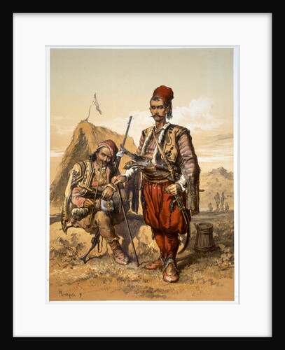 Turkish foot soldiers in the Ottoman army by Amadeo Preziosi