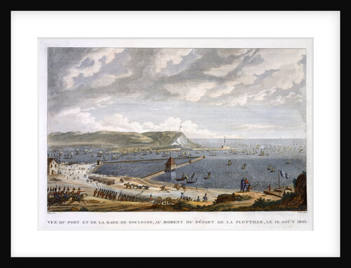 View of the Port and the Roadstead of Boulogne at the Departure of the Flotilla by Louis Francois Couche