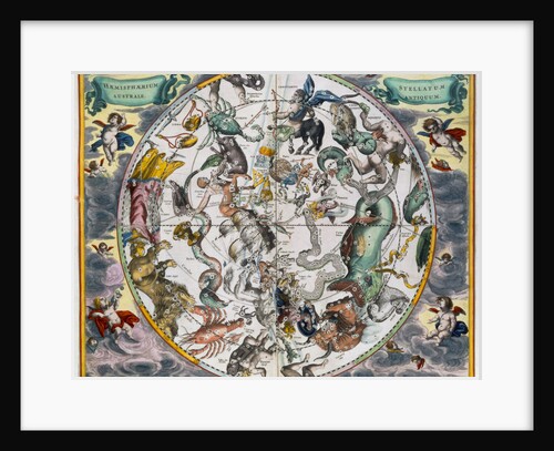 Map of the celestial Southern Hemisphere by Andreas Cellarius