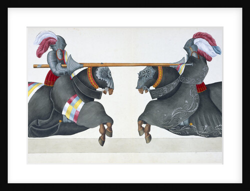 Two knights jousting at a tournament by Friedrich Martin von Reibisch