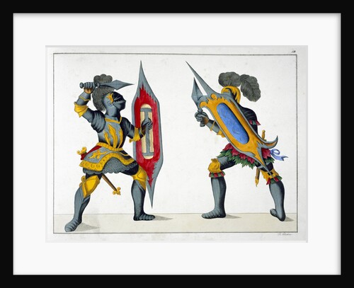 Two knights fighting on foot by Friedrich Martin von Reibisch