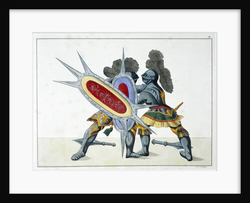 Two knights fighting on foot by Friedrich Martin von Reibisch
