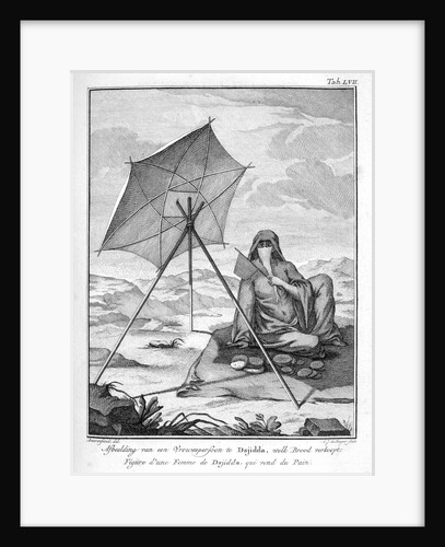 Woman of Dsjidda (Jeddah) selling flatbread by CJ de Huyser