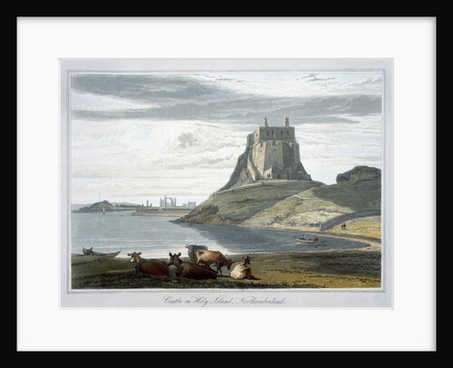 Castle on Holy Island by William Daniell