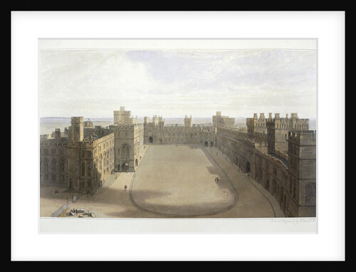 Looking onto the Quadrangle at Windsor by William Daniell