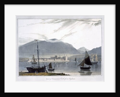 View of Caernarvon Castle from Anglesea by William Daniell
