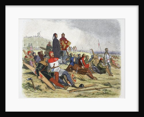 The English wait for the French at the Battle of Crecy by James William Edmund Doyle