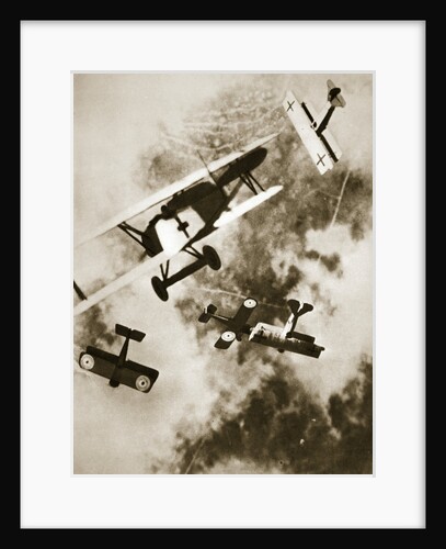 Dogfight between British and German aircraft by Anonymous
