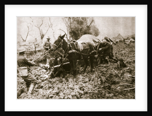 A British ammunition column finds it hard going by Anonymous