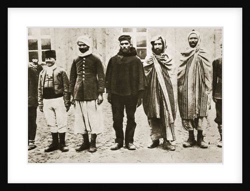 Captured French colonial soldiers in a German prison camp by Anonymous