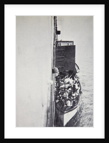 View from the 'Carpathia' of a lifeboat from the 'Titanic' brought alongside by Anonymous