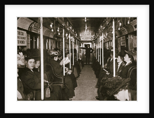 Hudson River subway train by Edwin Levick