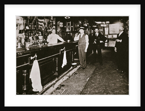 Steve Brodie in his bar, the New York City Tavern by Anonymous