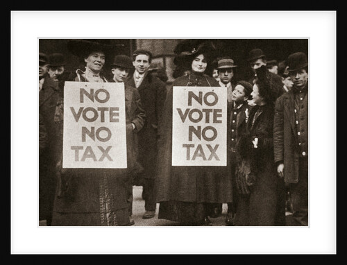 Janet M Cole and Hazel Philip campaigning for Votes for Women by Anonymous