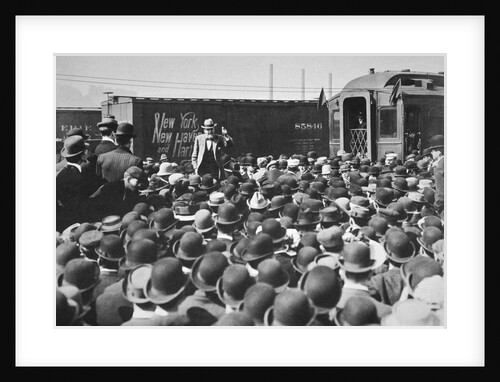 Eugene Victor Debs, American Union leader, addressing a crowd by Anonymous
