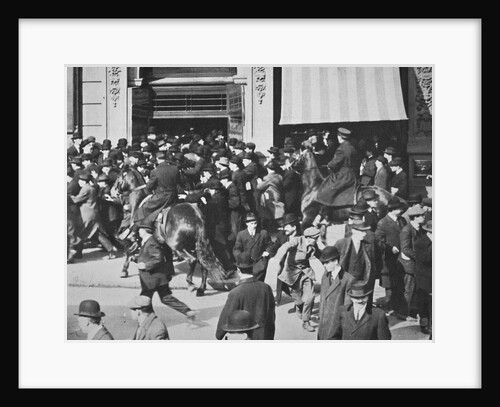 Mounted police disperse a crowd, Union Square, New York City by Anonymous