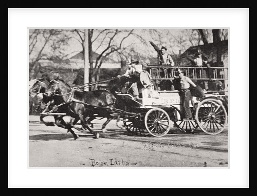 Horse-drawn fire engine by Anonymous