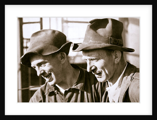 Workers contented at having found work by Anonymous