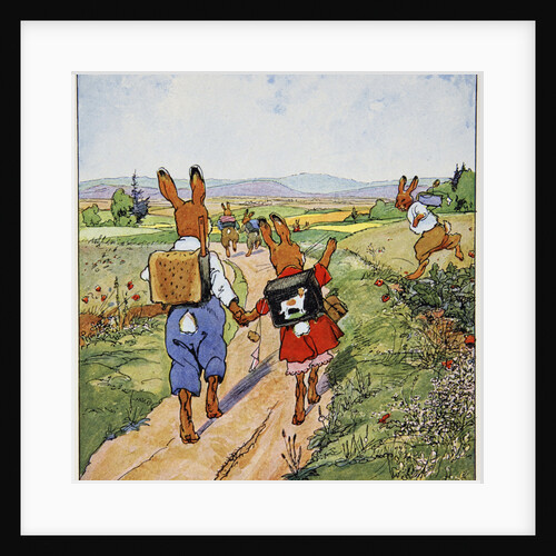 The walk to school by Fritz Kock-Gotha