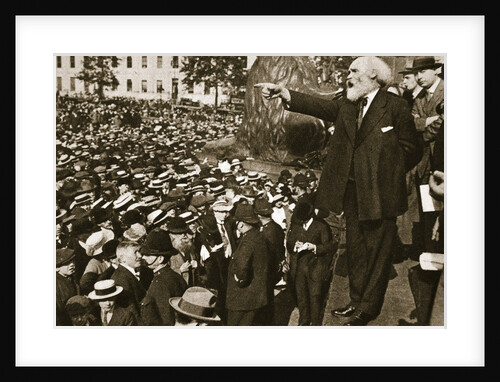 Keir Hardie speaking at a peace rally in Trafalgar Square by S and G