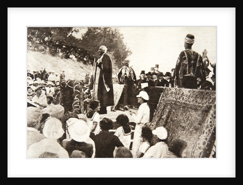 Lord Balfour speaking at the Hebrew University by Topical Press Agency