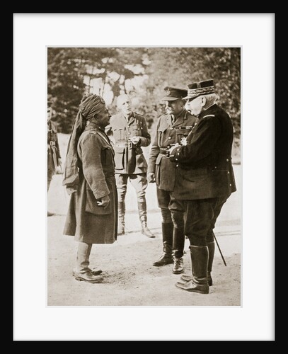 General Sir Douglas Haig introducing General Joffre to Lieutenant-General Sir Pertab Singh by Anonymous