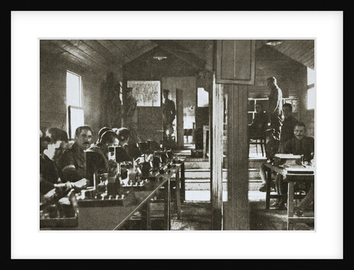 Interior of a signal exchange during the Battle of the Somme by Anonymous