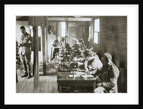 Interior of a signal exchange during the Battle of the Somme by Anonymous