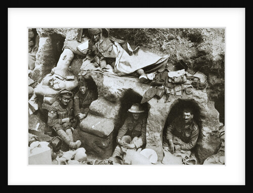Our men are very comfortable in the old German dug-outs by Anonymous