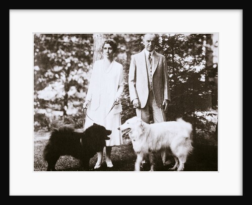 Calvin Coolidge and his wife by Anonymous