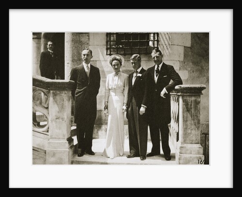 The wedding party at the marriage of the Duchess and Duke of Windsor by Anonymous