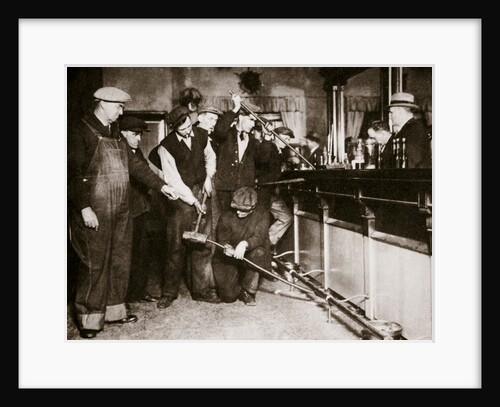 A bar in Camden, New Jersey, being forcibly dismantled by dry agents by Anonymous