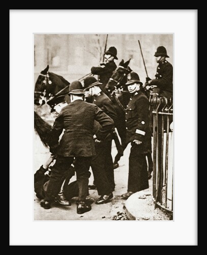 Police arresting a group of hunger marchers in London by Anonymous