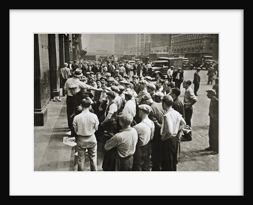 Longshoremen being picked out by a boss by Anonymous