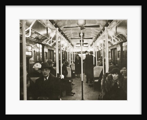Interior of an Eighth Avenue subway carriage by Anonymous
