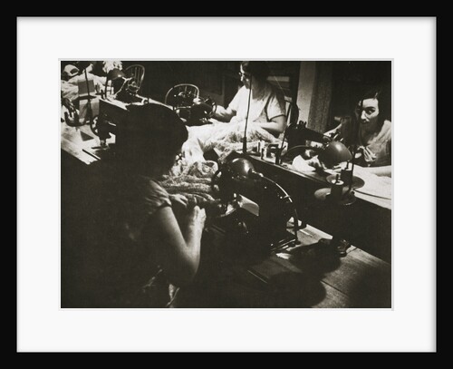 Female workers at a negligee factory in midtown Manhattan by Anonymous