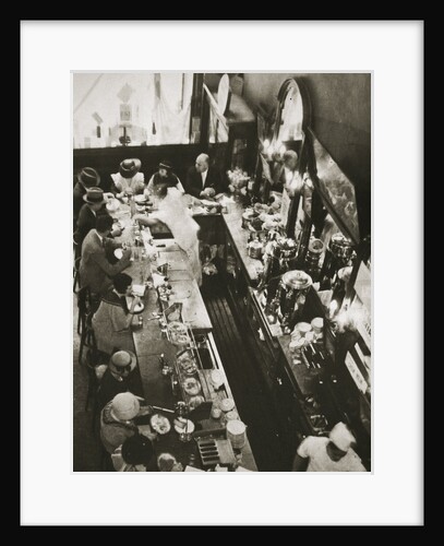 Office workers having lunch at the drug store counter by Anonymous