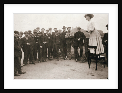 Una Dugdale, British suffragette, campaigning at the Newcastle by-election by Anonymous