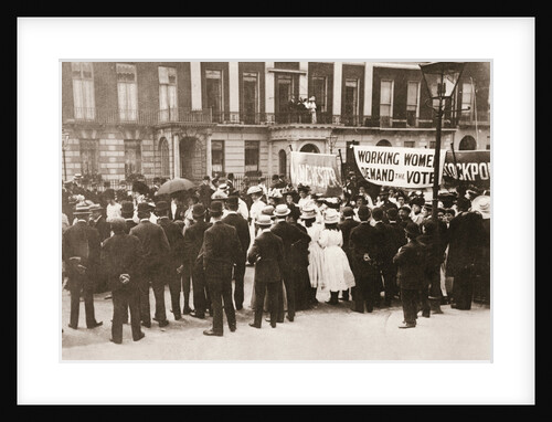 Spectators gather on Portland Place to watch the Women's Sunday procession by Anonymous